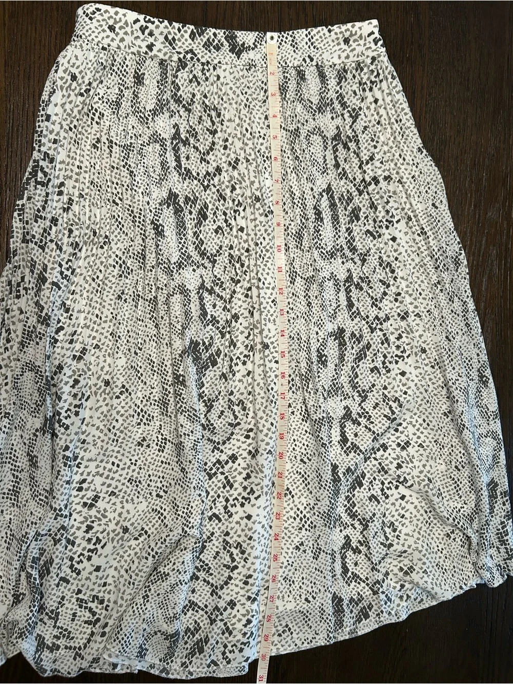 J. Crew Snake-Print Midi Skirt in White and Gray